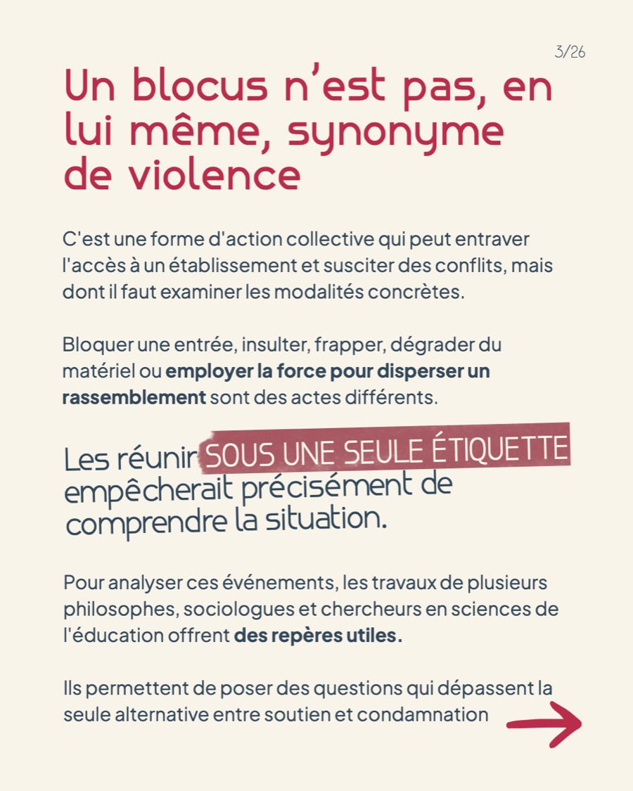 Un blocus n'est pas, en lui-même, synonyme de violence