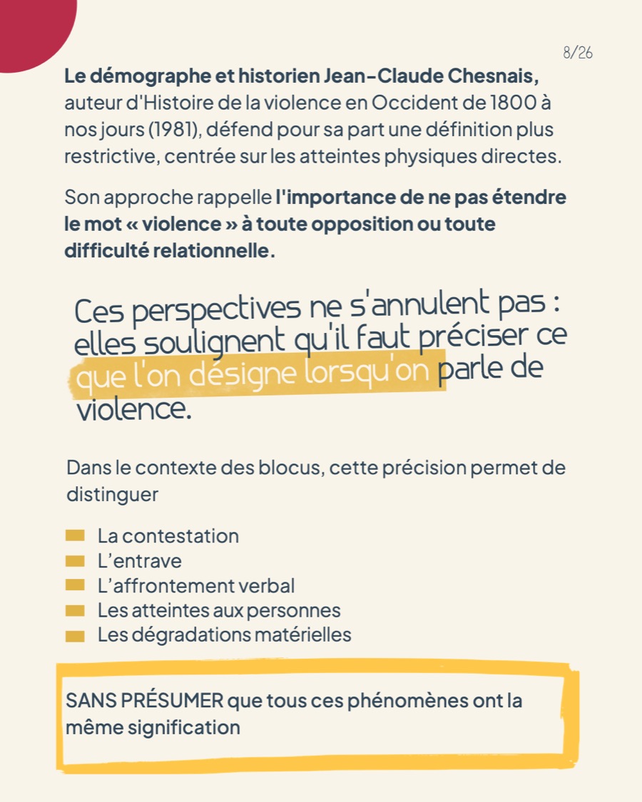 Jean-Claude Chesnais : préciser ce que l'on désigne par violence