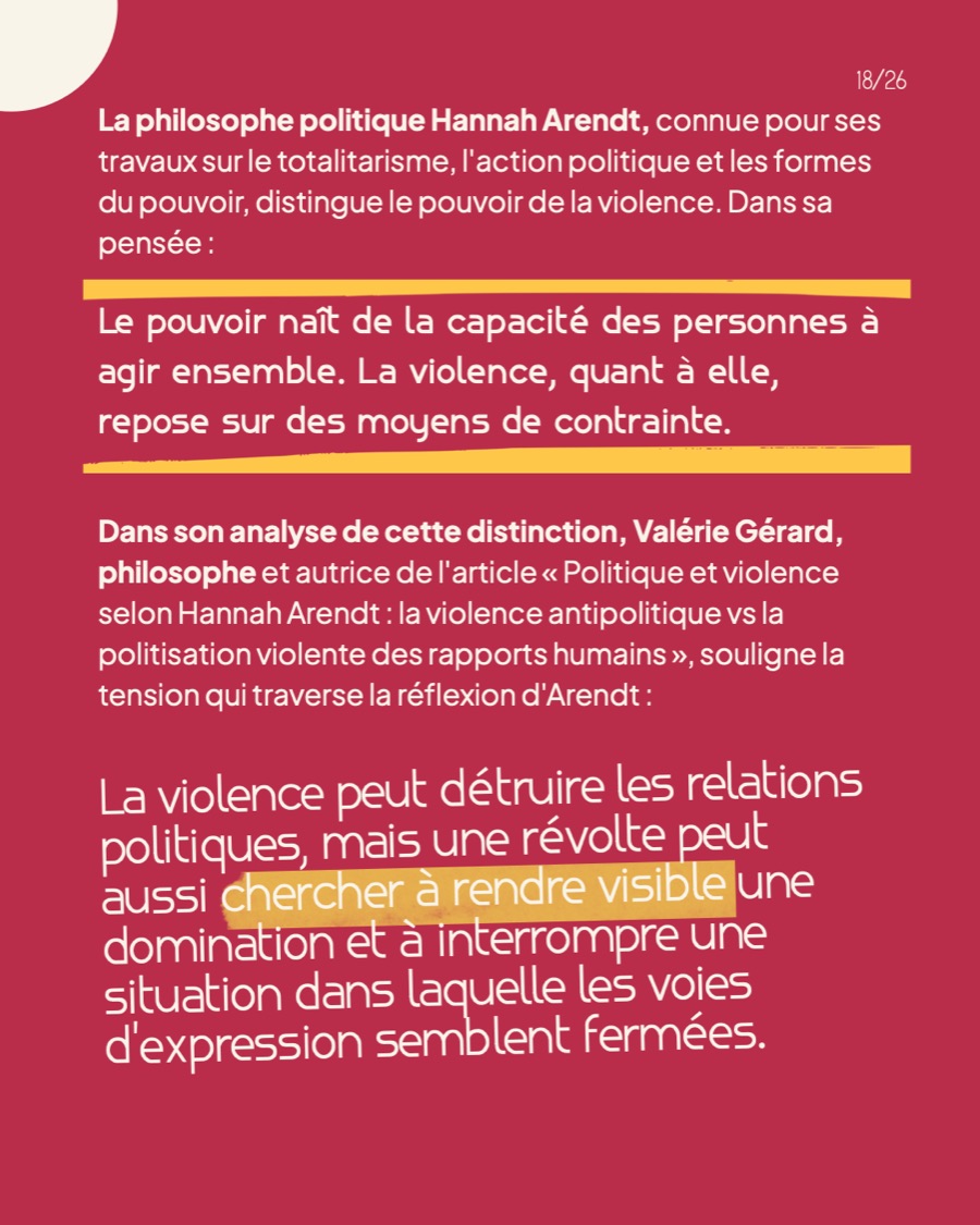 Hannah Arendt : distinguer le pouvoir de la violence